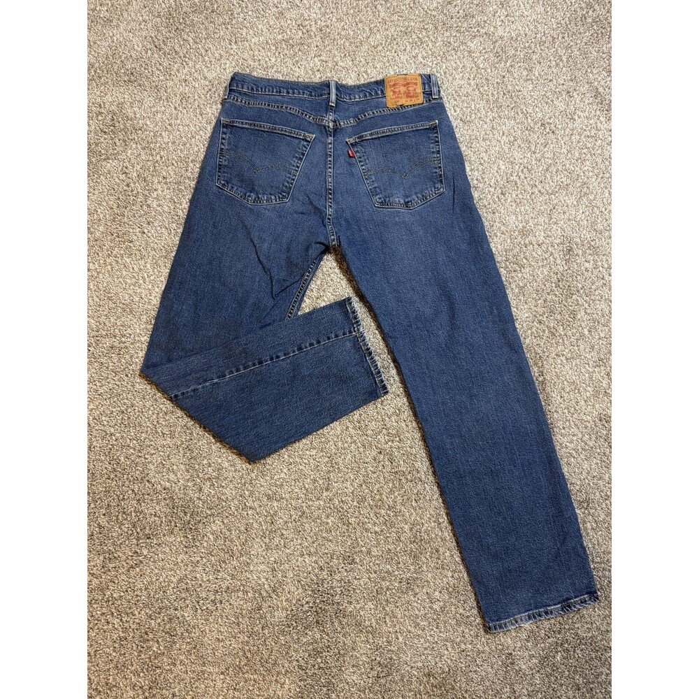 Levi's 505 Men's Jeans 36x32 Regular Fit Straight Leg Medium Wash Blue Denim